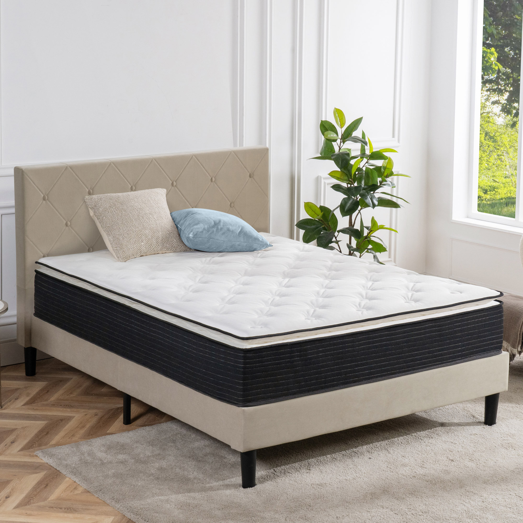 Wayfair Sleep™ 13" Plush Pillow Top Hybrid Mattress & Reviews Wayfair